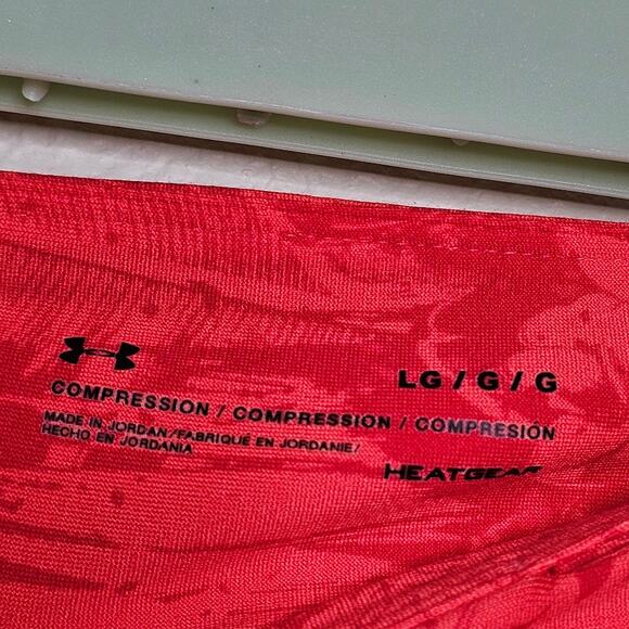 Under Armour Project Rock womens Large coral Printed Ankle Crop leggings - Picture 5 of 7